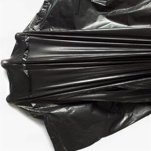 One-time garbage bags with a thick, black vest-shaped handhe