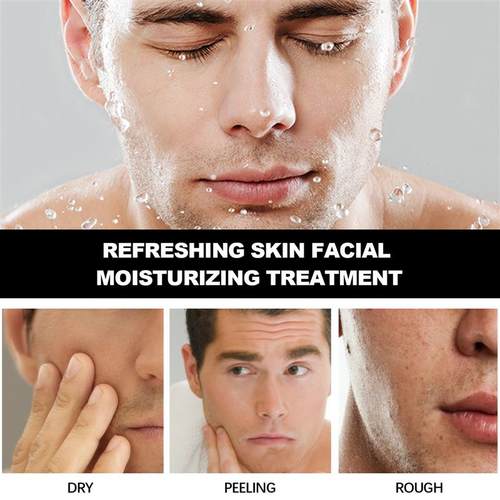 Wet face cream for men, wet water for skin and skin with nur