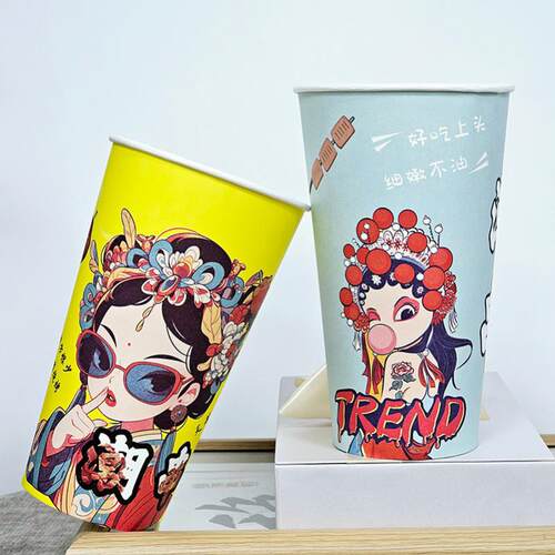 A one-time series of buckets of paper canned and packaged pa