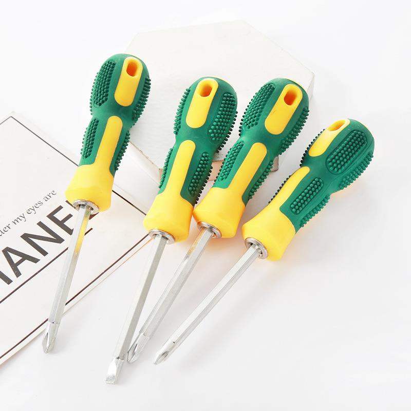 4-inch Phillips screwdriver with burr handle, flathead screw