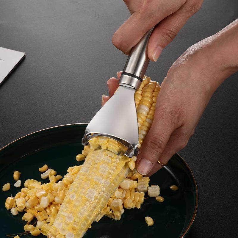 Thickened Stainless Steel Corn Peeler, Manual Fresh Corn Thr