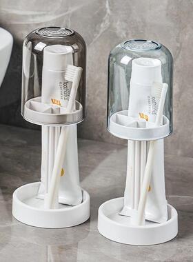 Set of toothbrush cups and rinsing cups for the bathroom, in
