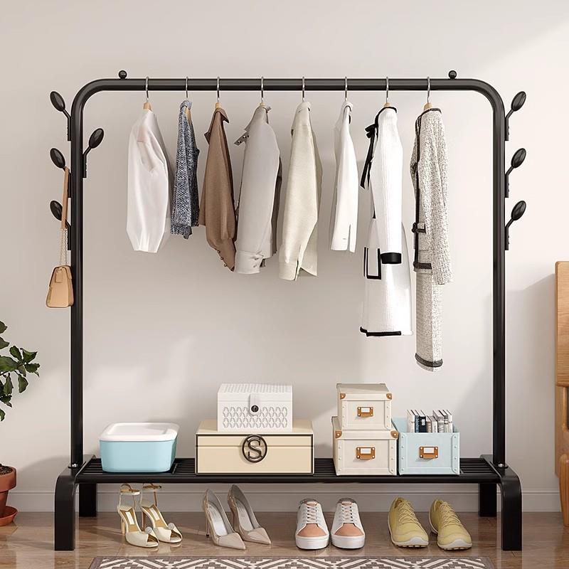Big coat rack stand clothes holder hat hanger wooden cloth