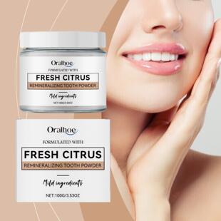 ORALHOE Tooth Powder for Daily Oral Care - Gently Cleans and