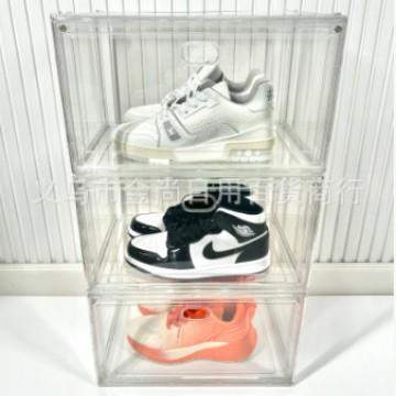 Japanese-style fully hard PET side-opening shoe box storage