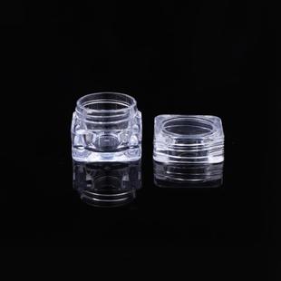 square transparent art stock acce nail jar Factory cream