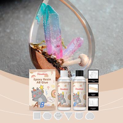 DOWMOO DIY Transparent Epoxy Resin AB Kit - Handmade Jewelry