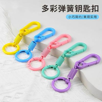 New Macaron Multicolor Spring Keychain Carabiner, Stylish St