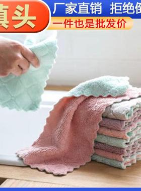 Dual-sided, dual-color kitchen scrubbing cloth for pots and