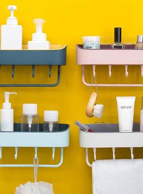 Wall-mounted bathroom shelf, no drilling required, suitable