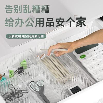 Drawer-built cosmetic storage box with acrylic dividers, mak