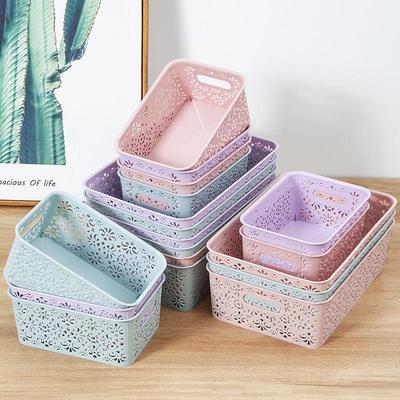 Plastic Perforated Cosmetic Storage Box, Desk and Office Tab