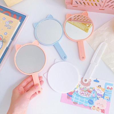 Cute Cat Ear Makeup Mirror: A high-definition, handheld mirr