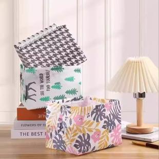 Fabric storage basket for home desktop organization, suitabl