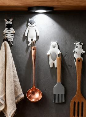 Animal-themed hooks for bedroom walls, featuring cute cartoo