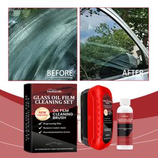 HOMONTH Windshield Film Cleaner Set - Stain Remover for Car