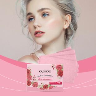OUHOE Heartbeat Rose Petal Oil Absorbing Sheets - Keep your