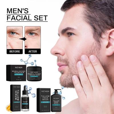 EAST MOON Men's Facial Kit - Moisturizing, Nourishing, Clean