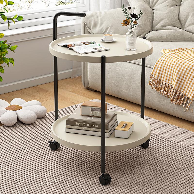 多功能置物架/小茶几/边桌/带轮小推车，简约现代设计，适用于客