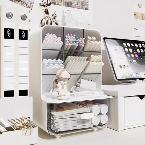 Slanted Pen Holder for Writing Desk, Student Desk Statione