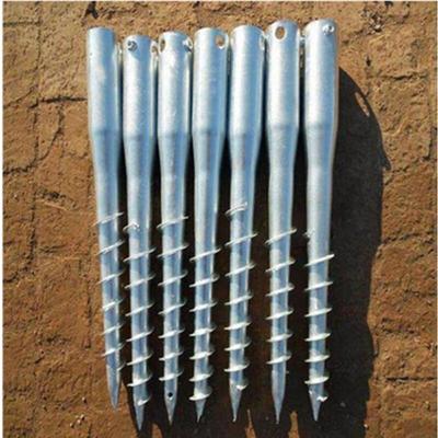 76*4 galvanized screw pile flange screw pile can be drawn to