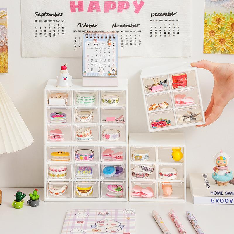 【9-Grid Storage Box】Drawer-style Cosmetic, Lipstick, and J