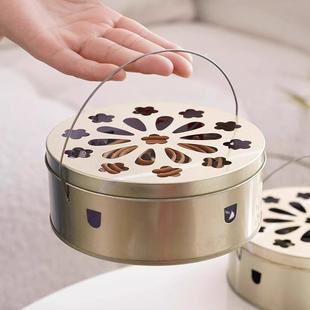 Creative Household Mosquito Coil Holder Tray Stand with Lid,