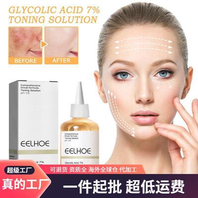 EELHOE 7% Glycolic Acid Toner Moisturizes, Softens Skin, Red