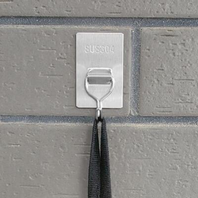 No-drill bathroom and kitchen stainless steel hooks, wall-mo