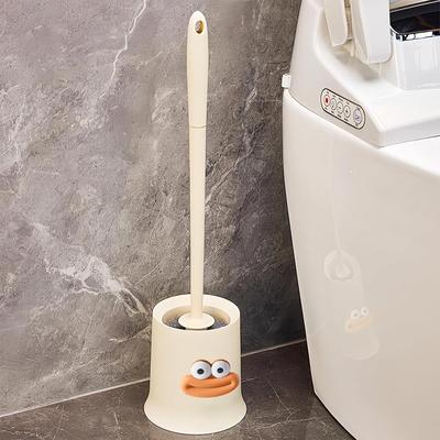 Long-handled toilet brush set with base for home use, cute d