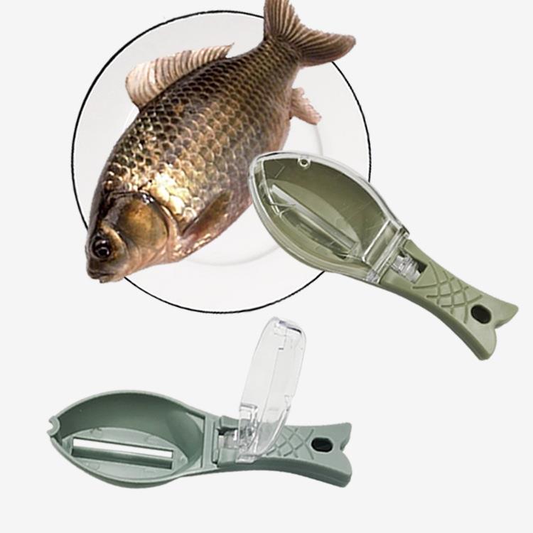 Household kitchen tool - covered fish scaler, manual fish sc