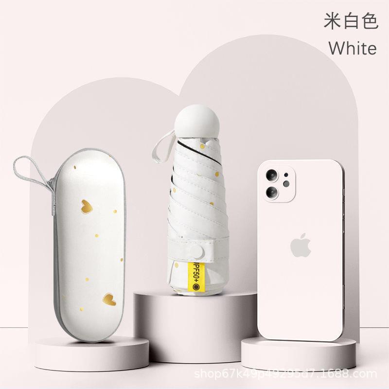 Mini 5-Fold Automatic Sun Umbrella for Women - Dual Use for