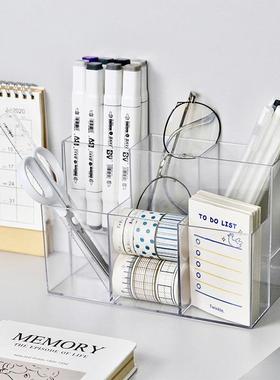 Desktop Pen Holder Organizer, Transparent Acrylic Student Pe