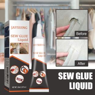 Jaysuing Fabric Adhesive Glue for Sewing and Repair, Suitabl