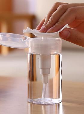 Large capacity refillable pump bottle for makeup remover, co