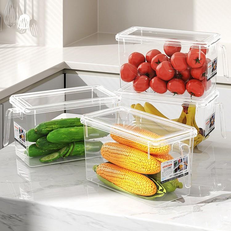Large capacity refrigerator storage box with handle, fruit a