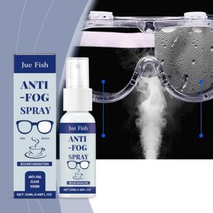JUE FISH Anti-Fog Spray for Glasses - Keeps Lenses Clear, Pr