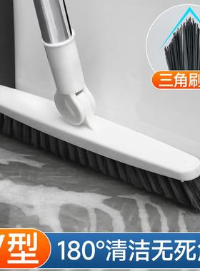 Long-handled brush for home bathroom tile cleaning, wall scr