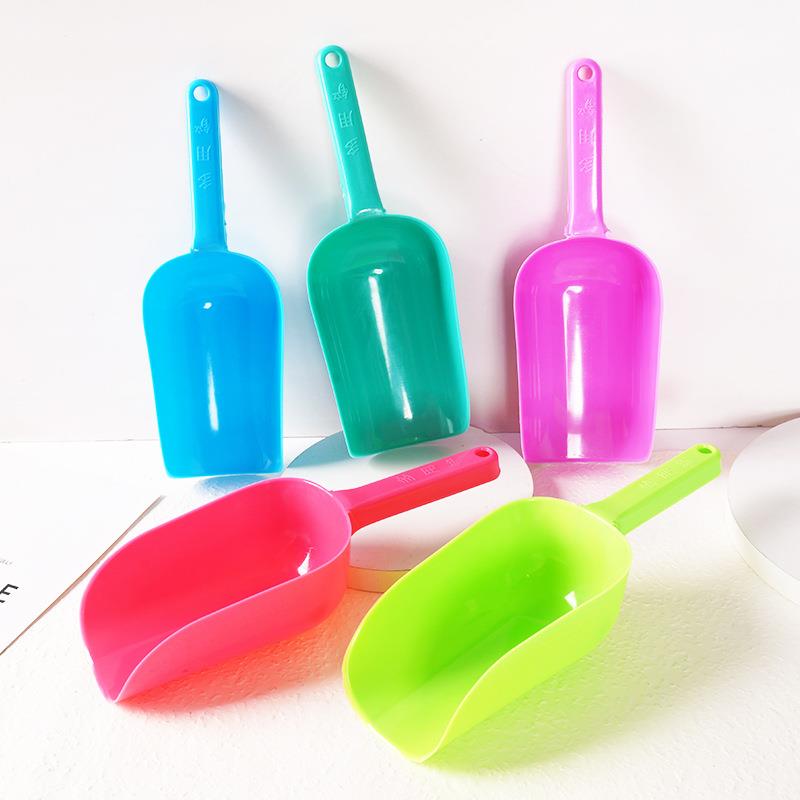 Multi-purpose Plastic Shovel for Popcorn, Seeds, Round Botto