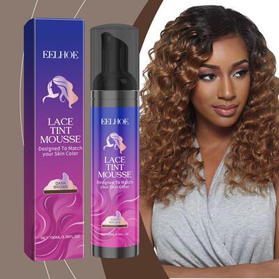 EELHOE Deep Brown Lace Wig Styling Mousse - Gentle and Easy-