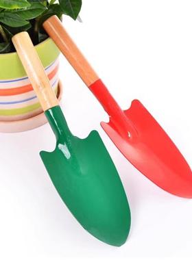 Iron Head Gardening Trowel, Long Handle Iron Shovel, Small S