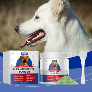 Kriath Dog Tooth Cleaning Powder - Gentle Dental Care for Fr