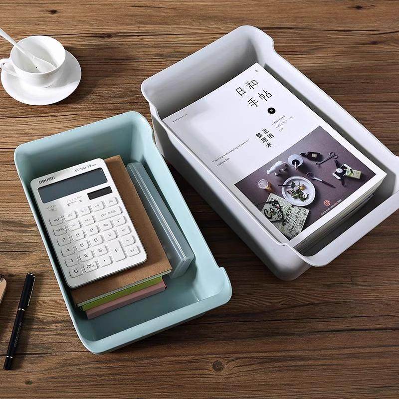 Simple Desktop Organizer Box, Square Plastic Large Cosmetic