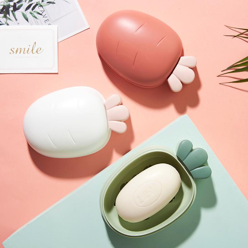 Creative Soap Box with Lid, Cute Large Soap Dish, Bathroom D