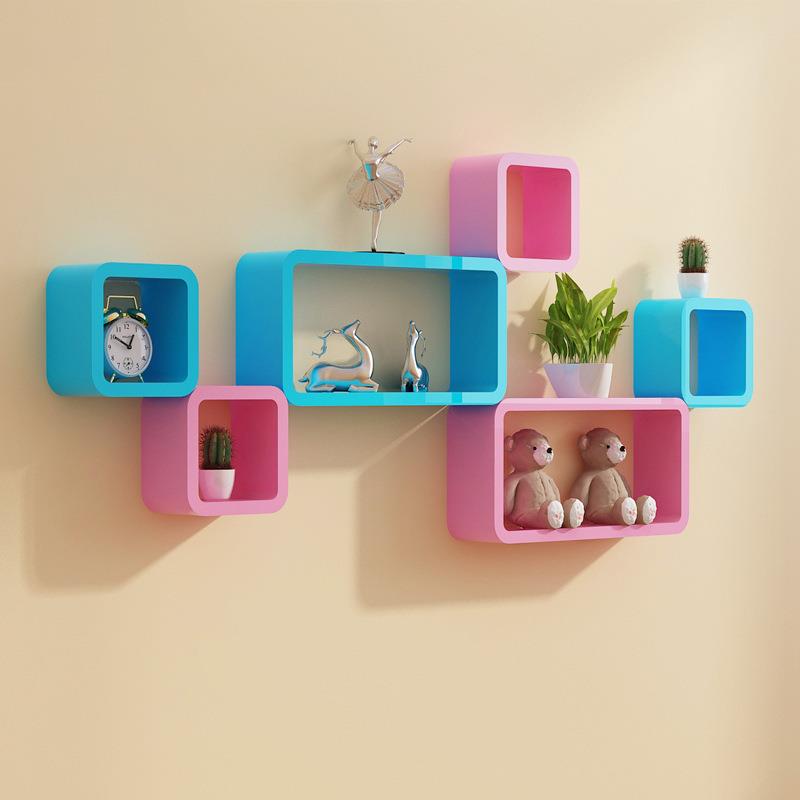 Wall-mounted shelves, wall cabinets, and creative wall decor