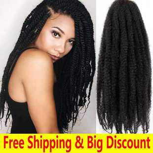 braiding twists afro curly hair box marley extension crochet