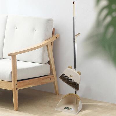 Cute Bear Combo Cleaning Set - Simple Broom and Dustpan with