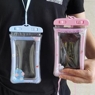 Cute Cartoon Phone Waterproof Case with Airbag and Flowing S
