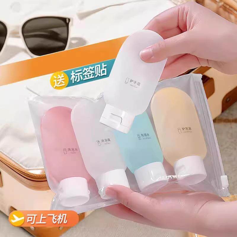 Travel-sized refill bottles for shampoo, cosmetics, body was