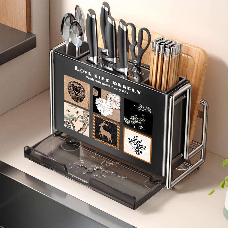 New Multifunctional Kitchen Storage Rack: Vintage Style Coun